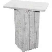 Ravello Side Table - White, Marble