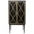 Reeno Fretwork 2 Door Bar Cabinet - Gilded Dark Bronze