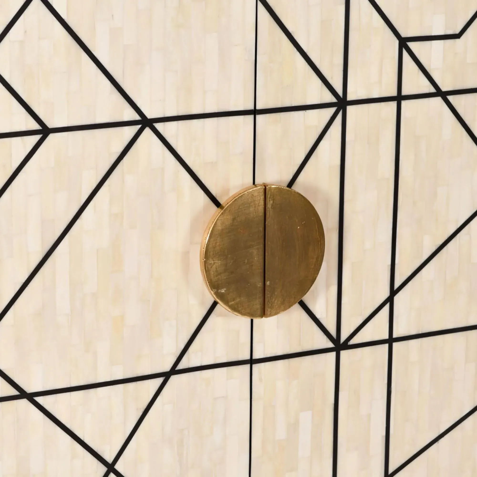 Rialto 2 Door Bar Cabinet - Bone Inlay