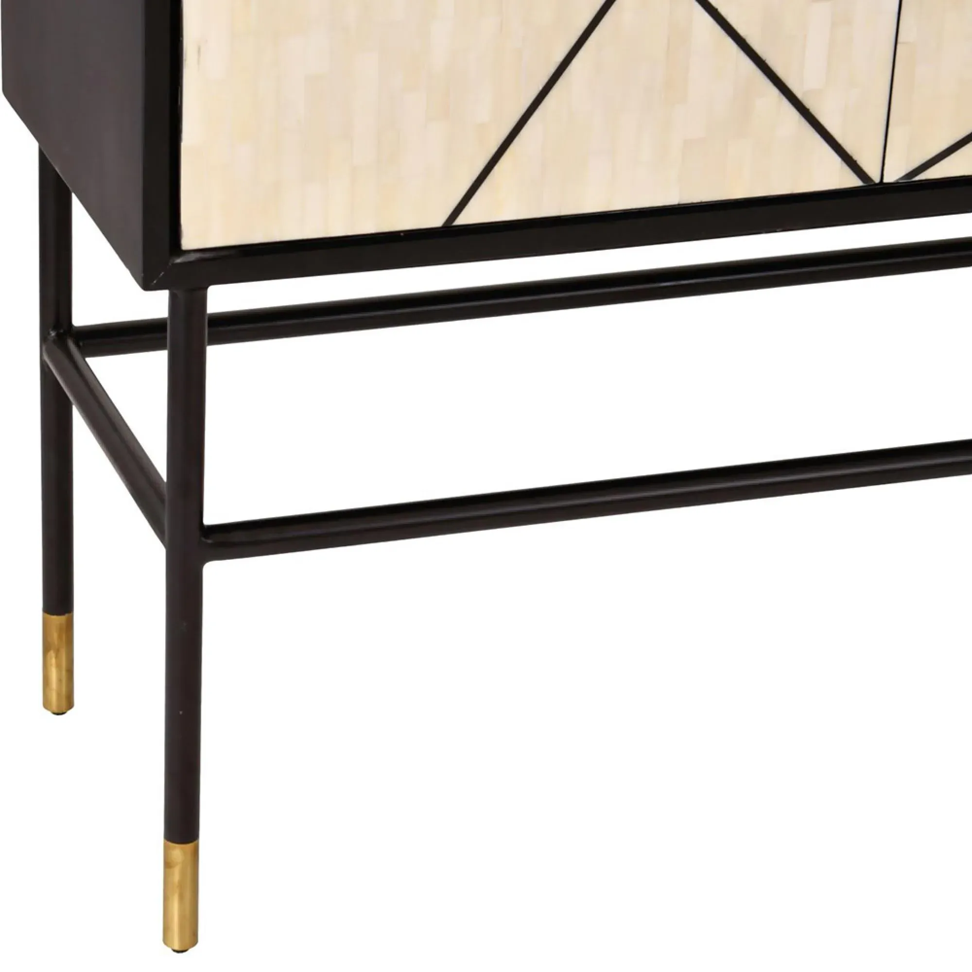 Rialto 2 Door Bar Cabinet - Bone Inlay