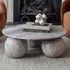 Salento Round Coffee Table - Grey, Marble
