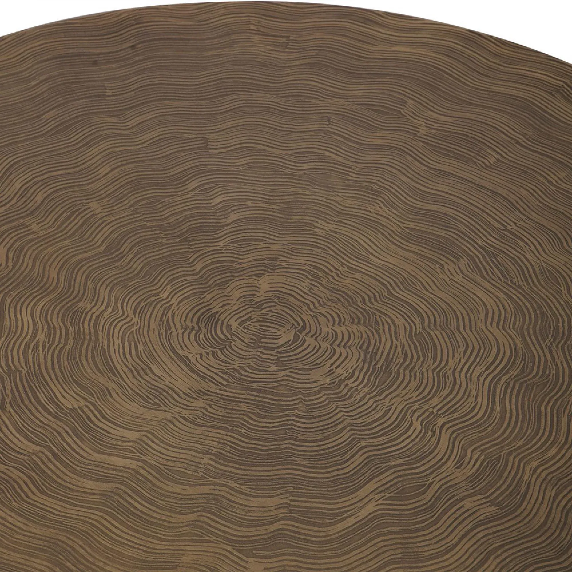 Santa Cruz Round Coffee Table - Antique Brass