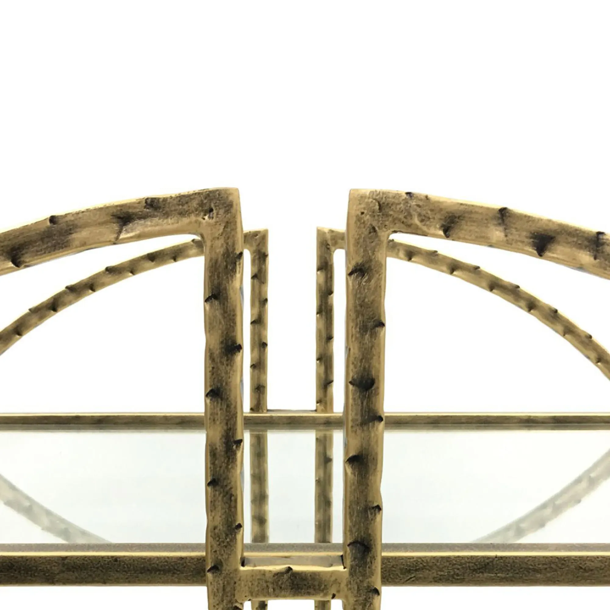 Saturn Glass Drinks Trolley - Gold, Metal