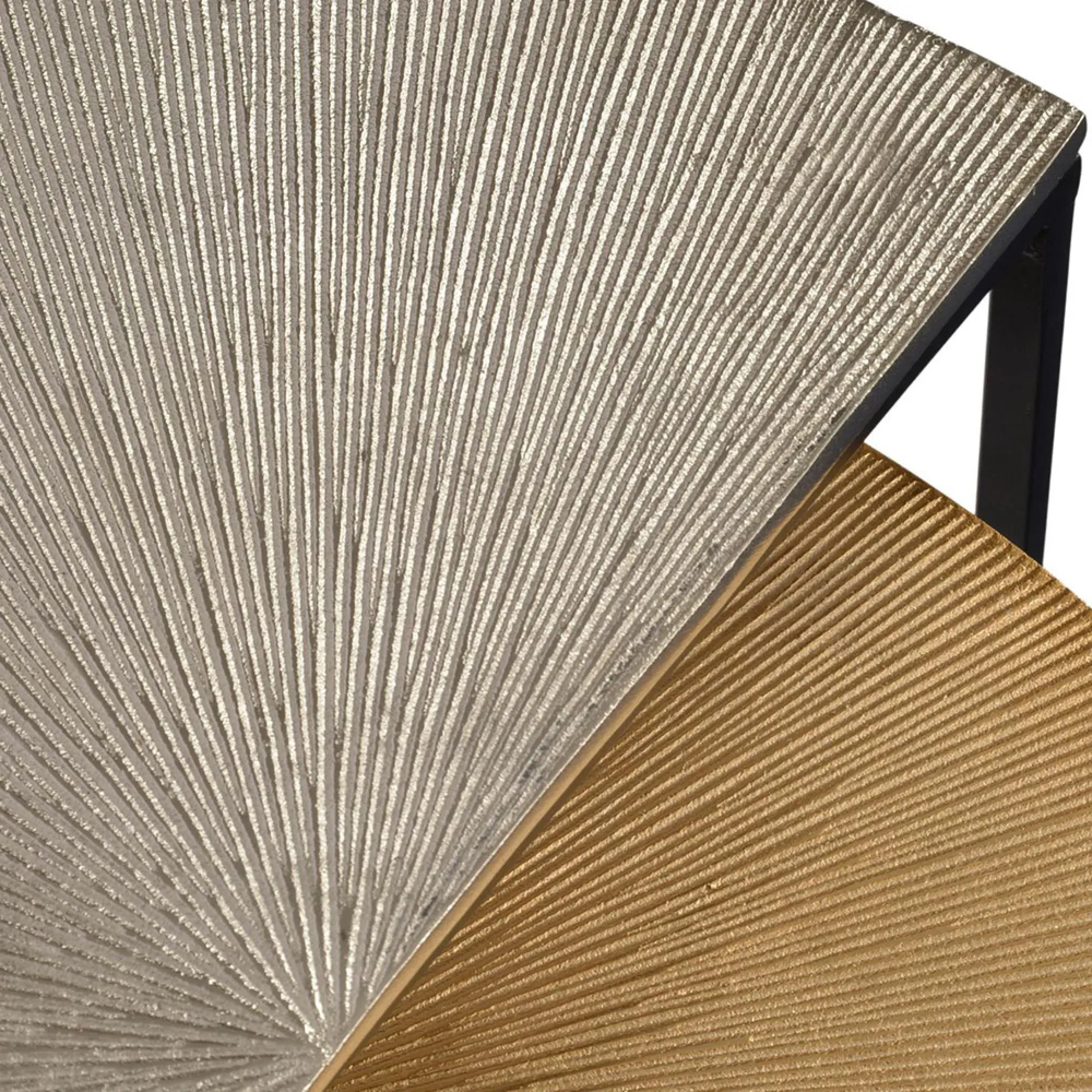 Semi Circle Starburst Side Table Set - Gold, Silver