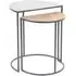 Semi Circle Starburst Side Table Set - Gold, Silver