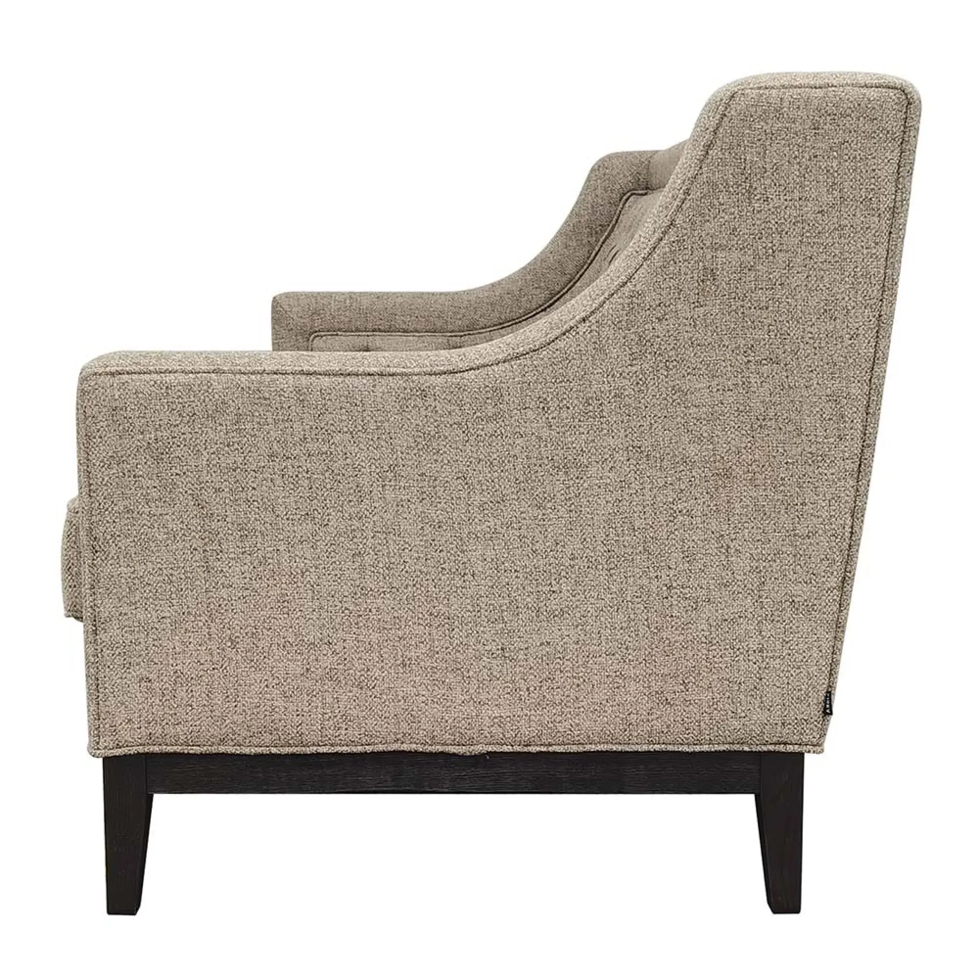 Theodore 3-Seater Buttoned Sofa - Dark Taupe