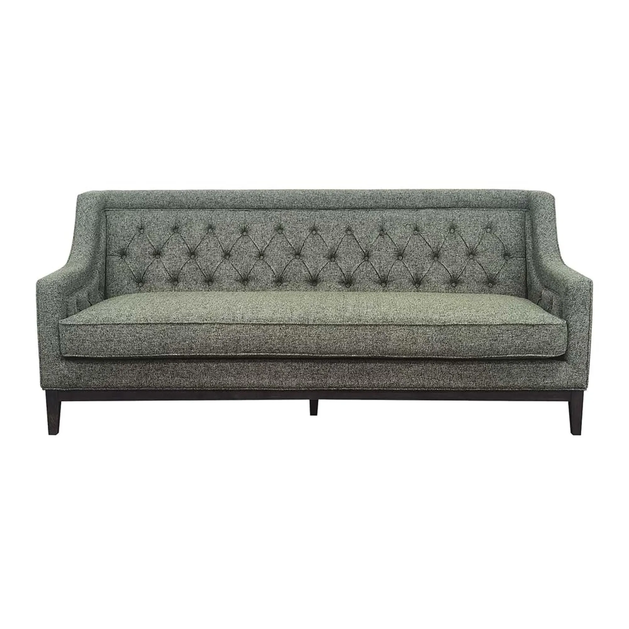 Theodore 3-Seater Buttoned Sofa - Forest Green