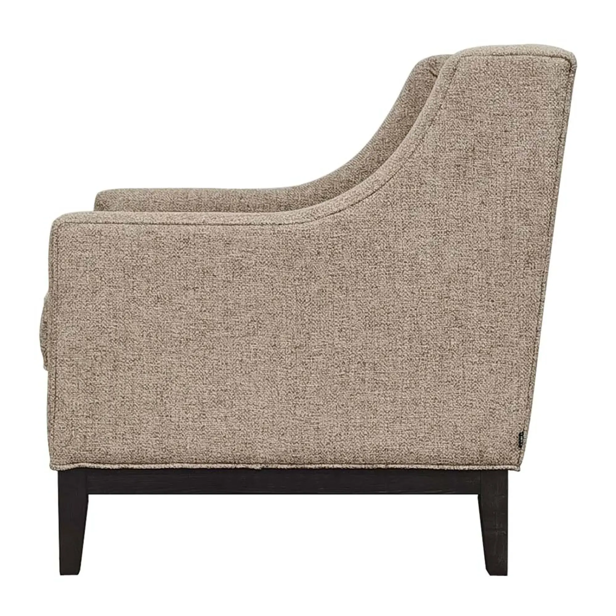 Theodore Buttoned Armchair - Dark Taupe