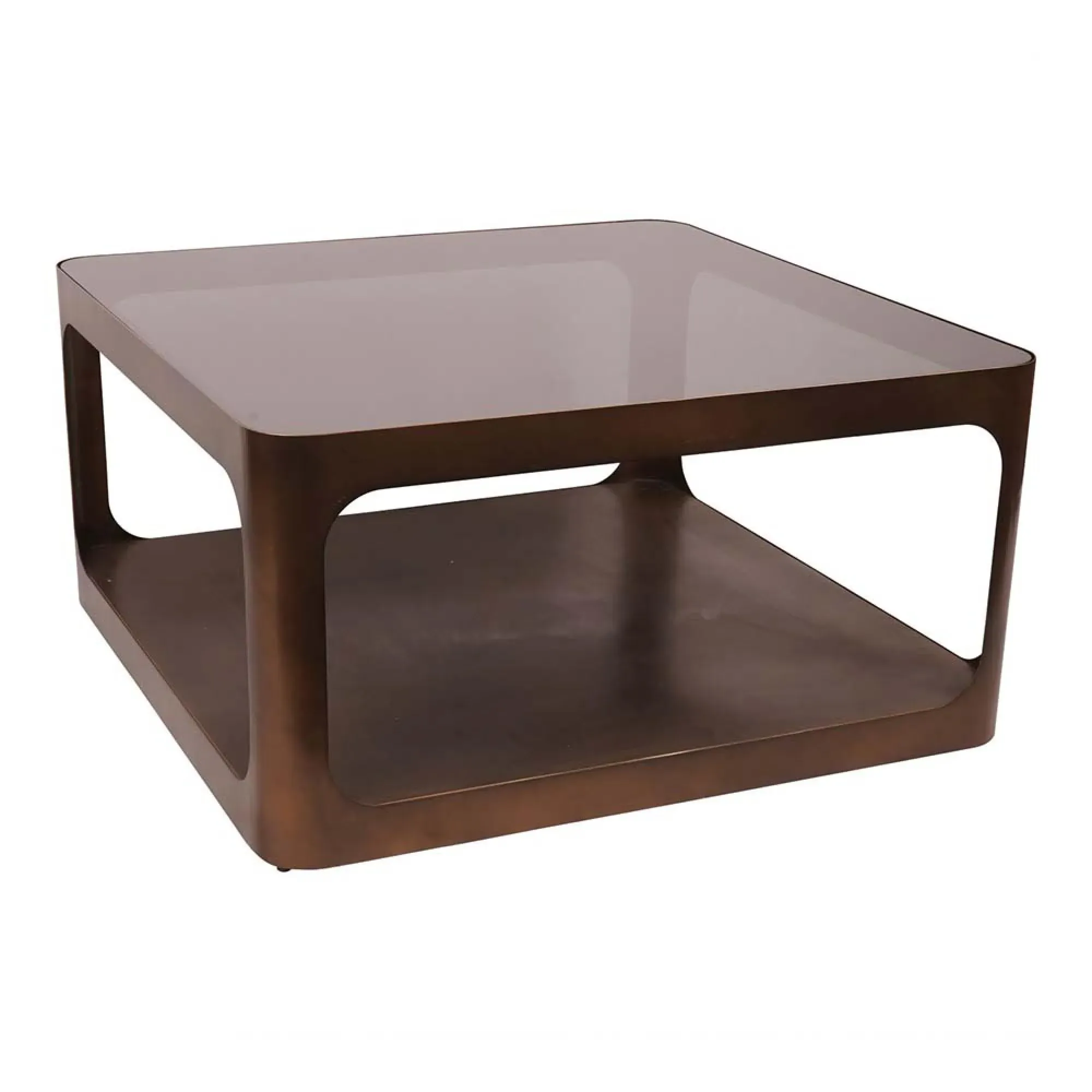 Thorpe Square Coffee Table - Metal, Glass