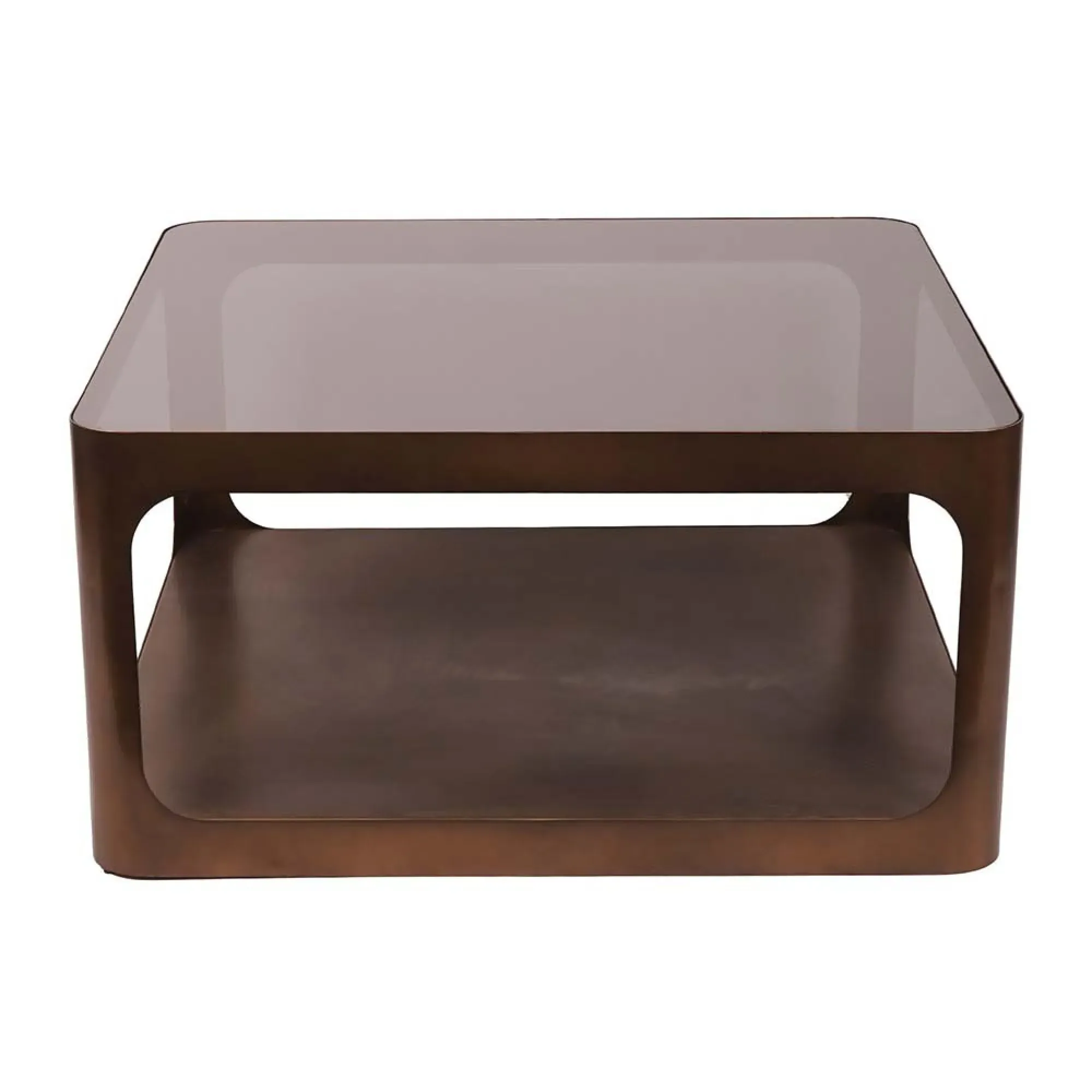 Thorpe Square Coffee Table - Metal, Glass