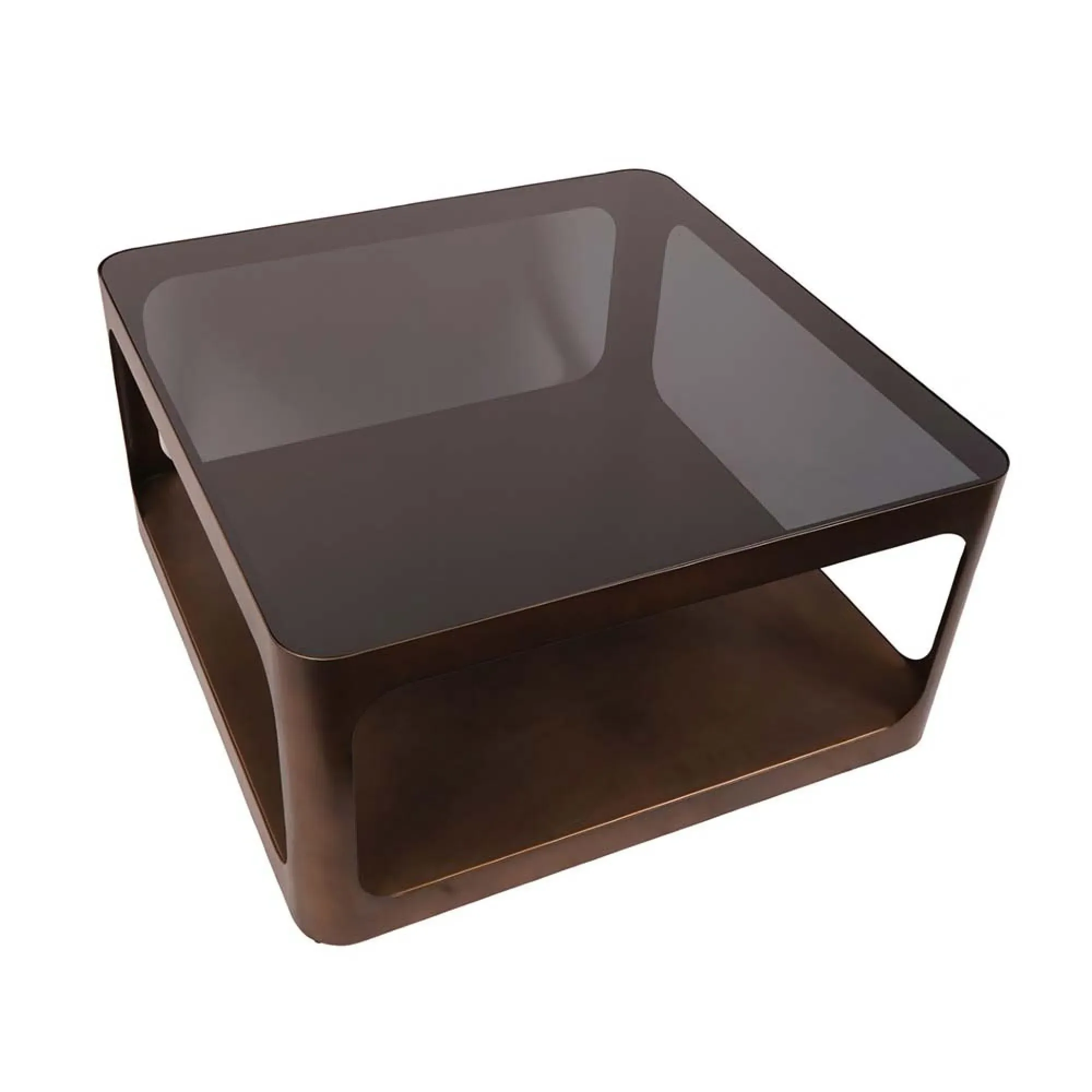 Thorpe Square Coffee Table - Metal, Glass