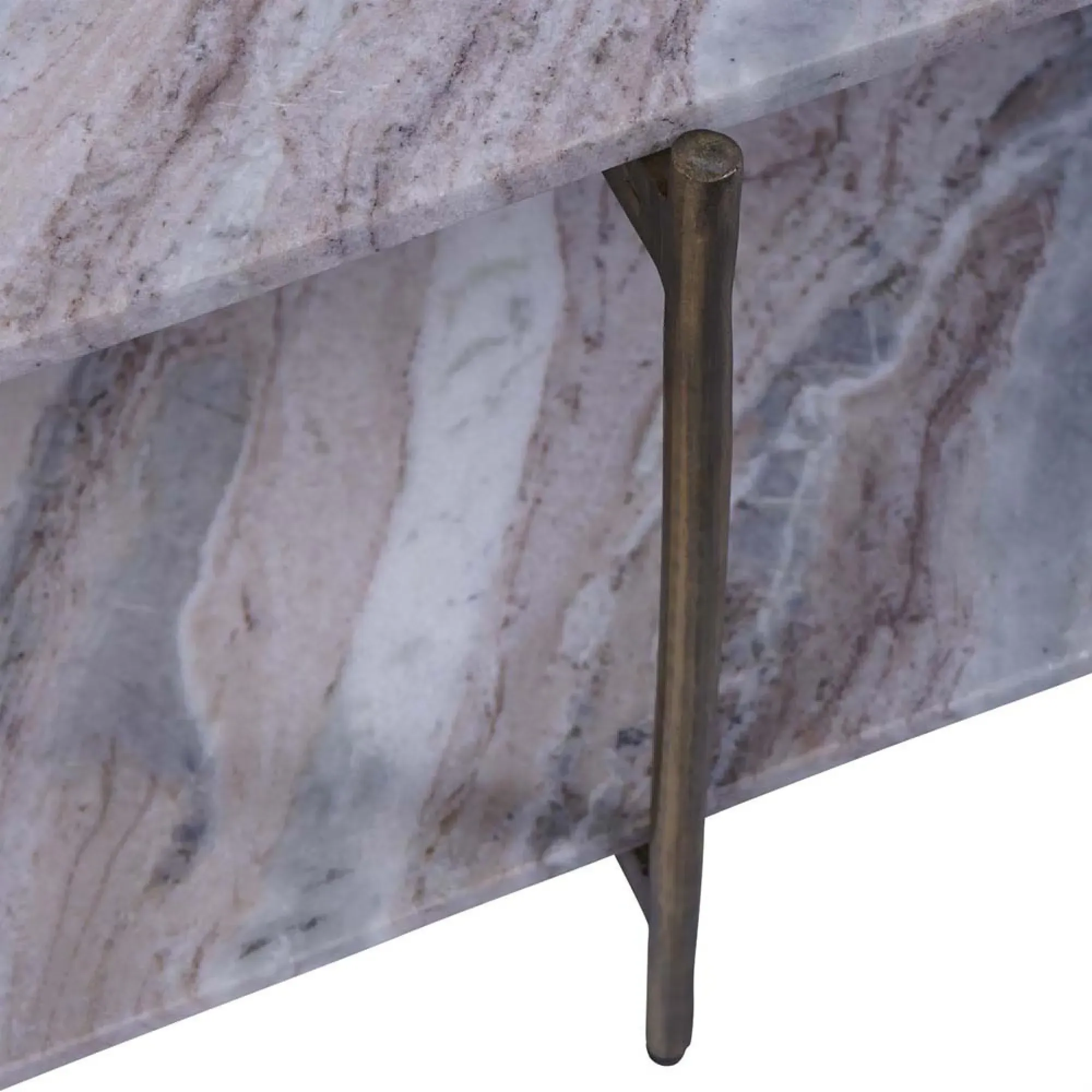 Toronto Oval Coffee Table - Grey, Marble