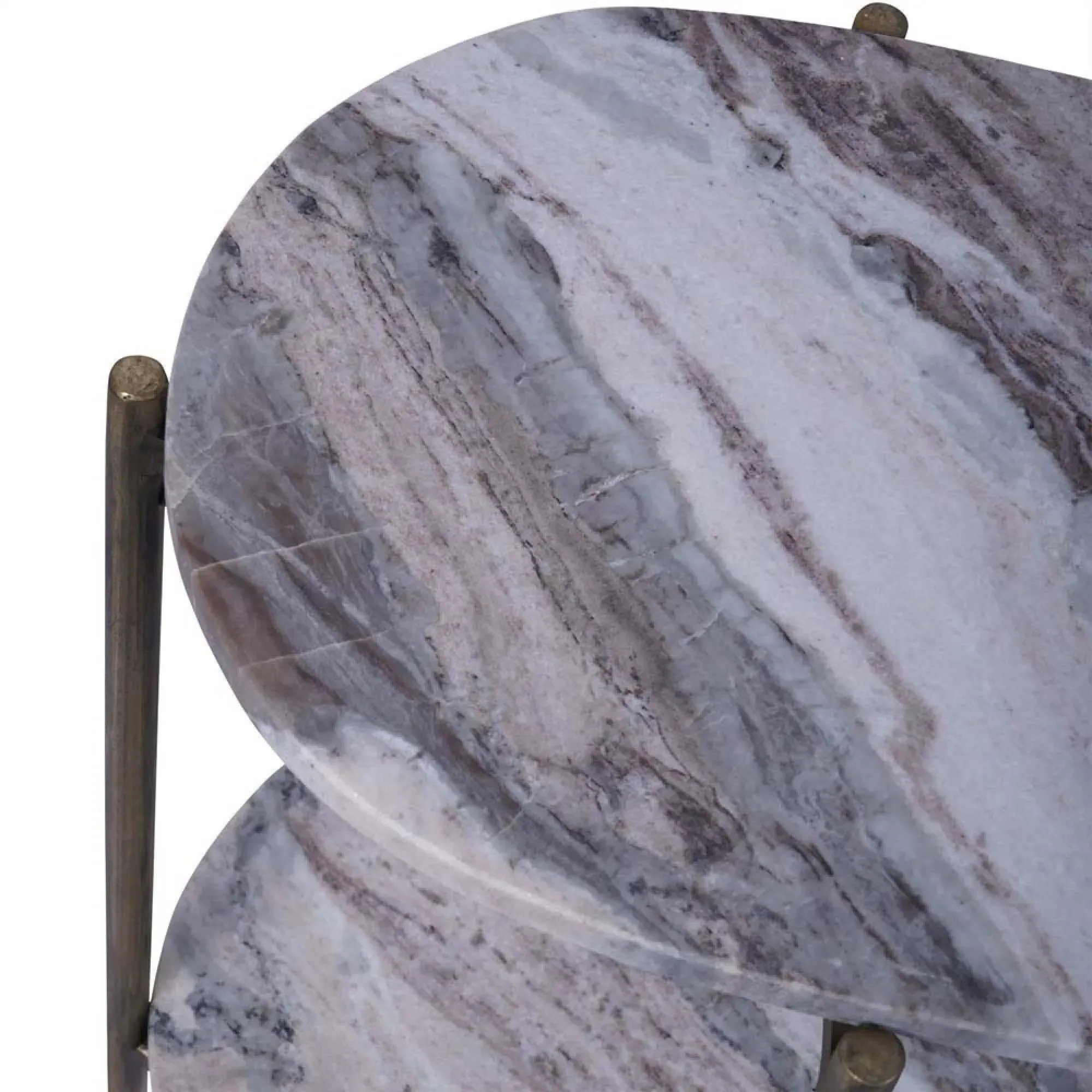 Toronto Oval Console Table - Grey, Marble
