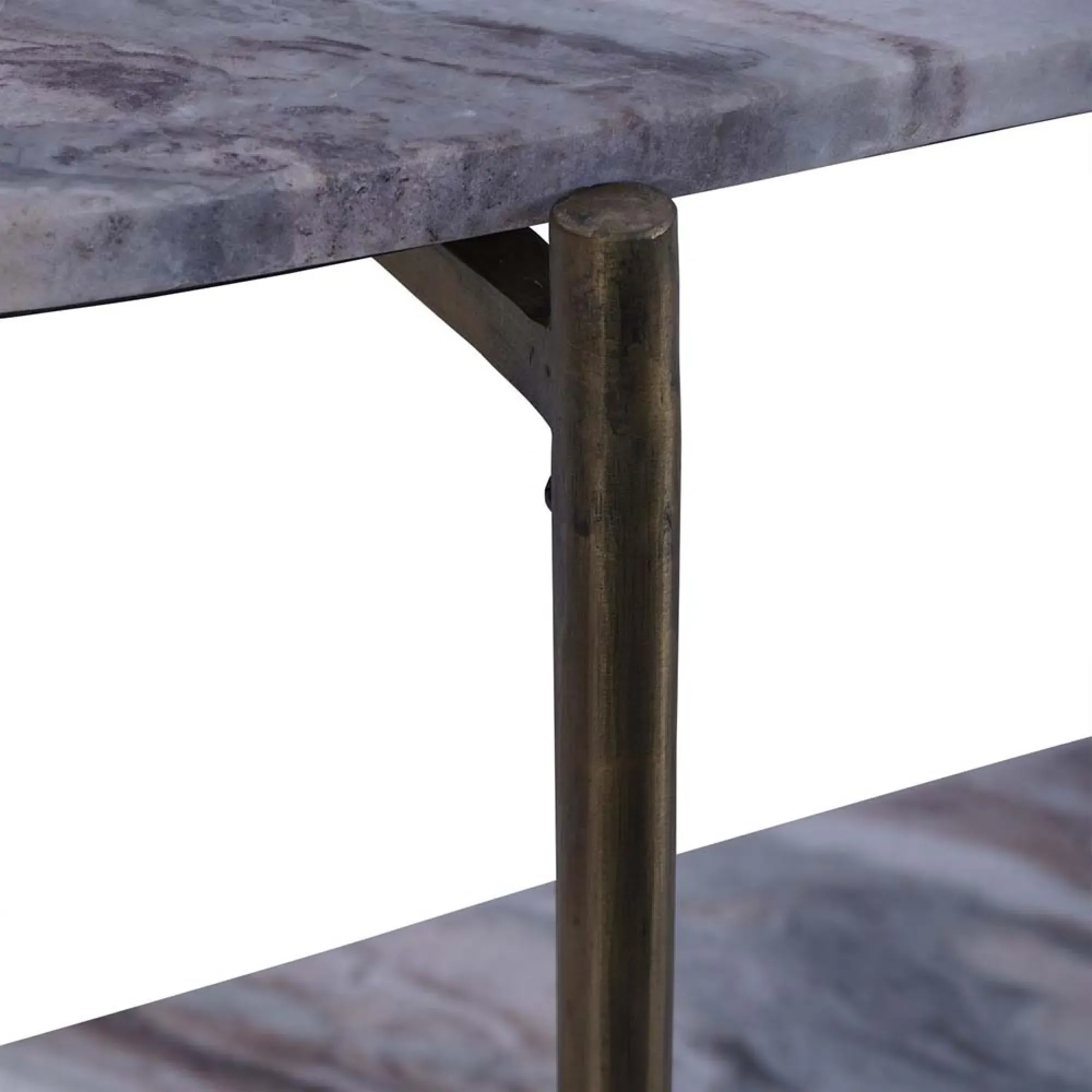 Toronto Oval Console Table - Grey, Marble
