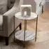 Toronto Round Side Table - Grey, Marble