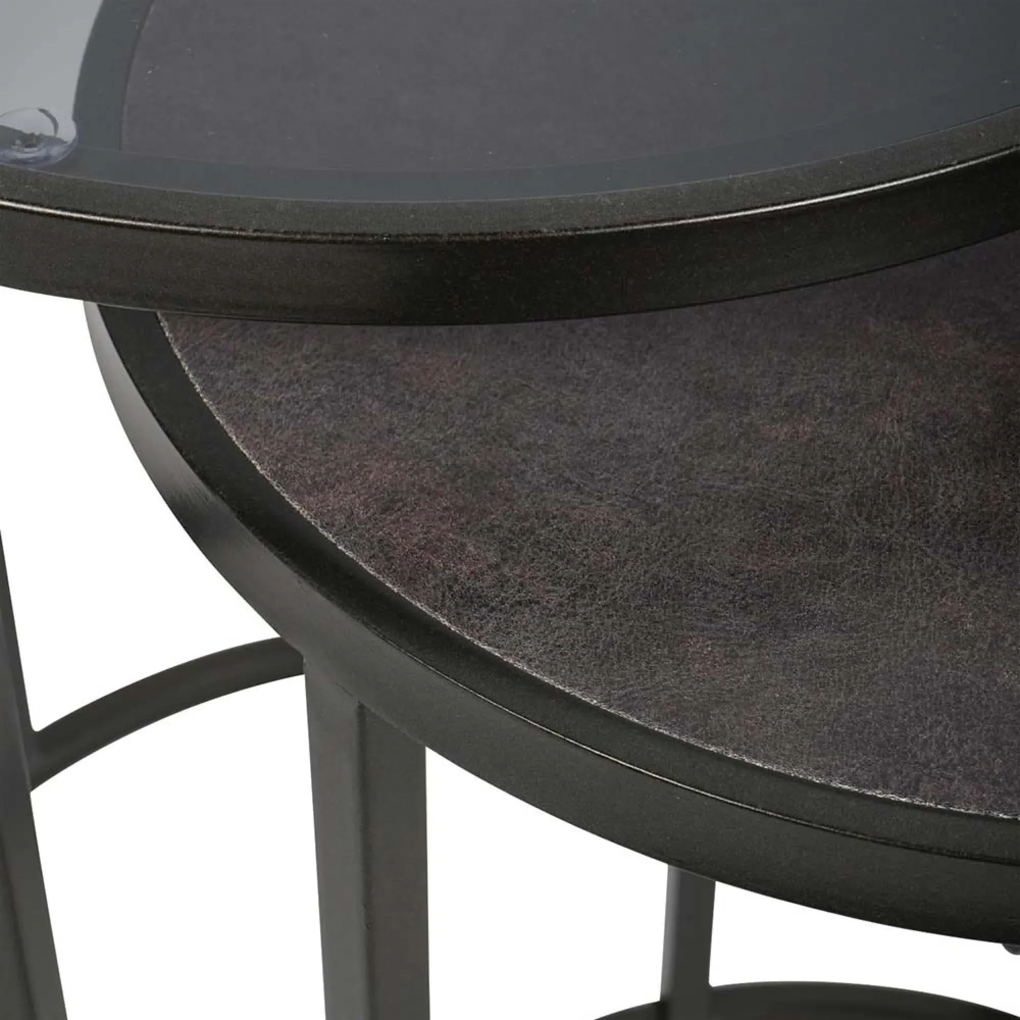 Turner Round Side Table Set of 2 - Slate Effect