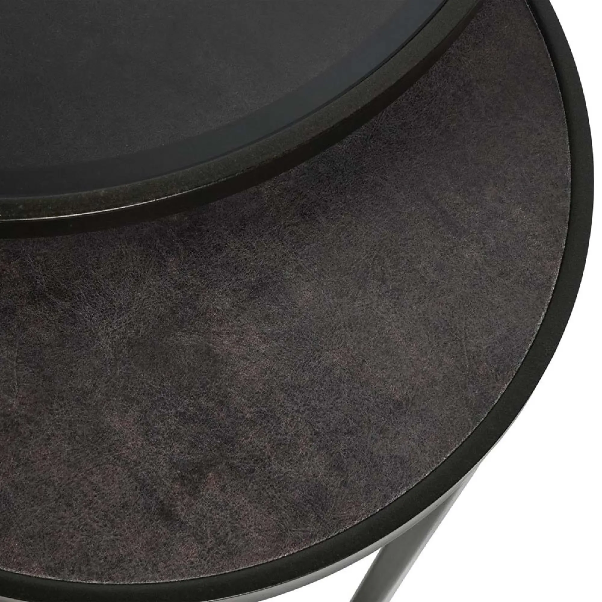 Turner Round Side Table Set of 2 - Slate Effect