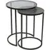Turner Round Side Table Set of 2 - Slate Effect