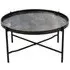 Vesuvius Round Tray Coffee Table - Black, Metal
