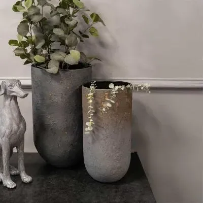 Volcano Set of Two Planters - Blue image