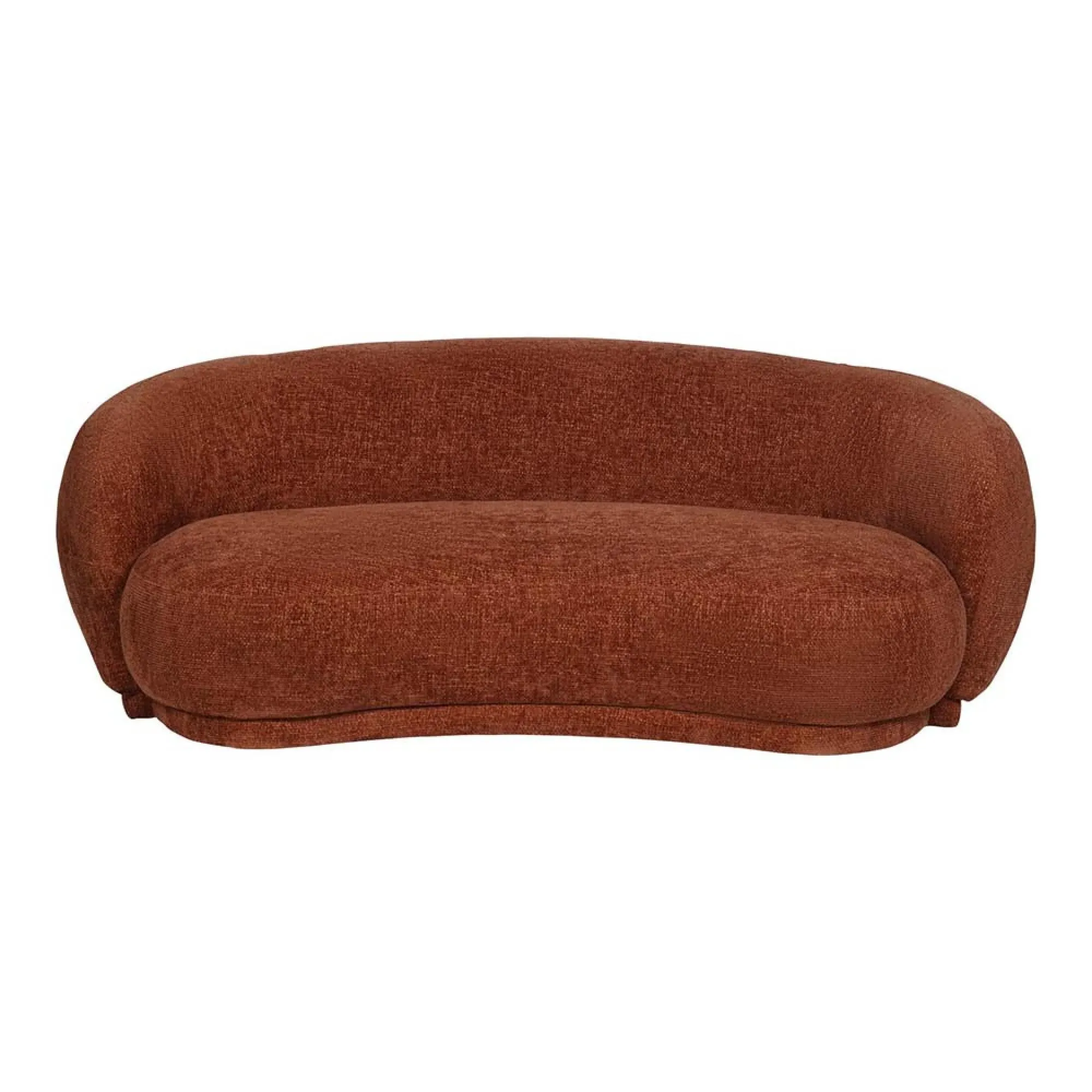 Waverley Curved Mini Sofa - Terracotta
