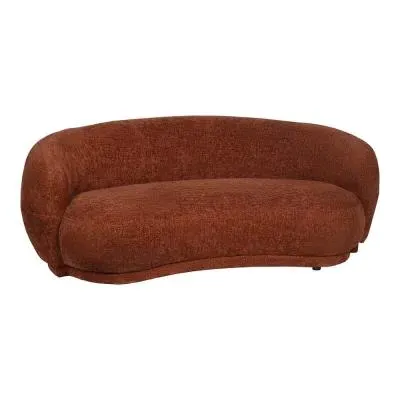 Waverley Curved Mini Sofa - Terracotta image