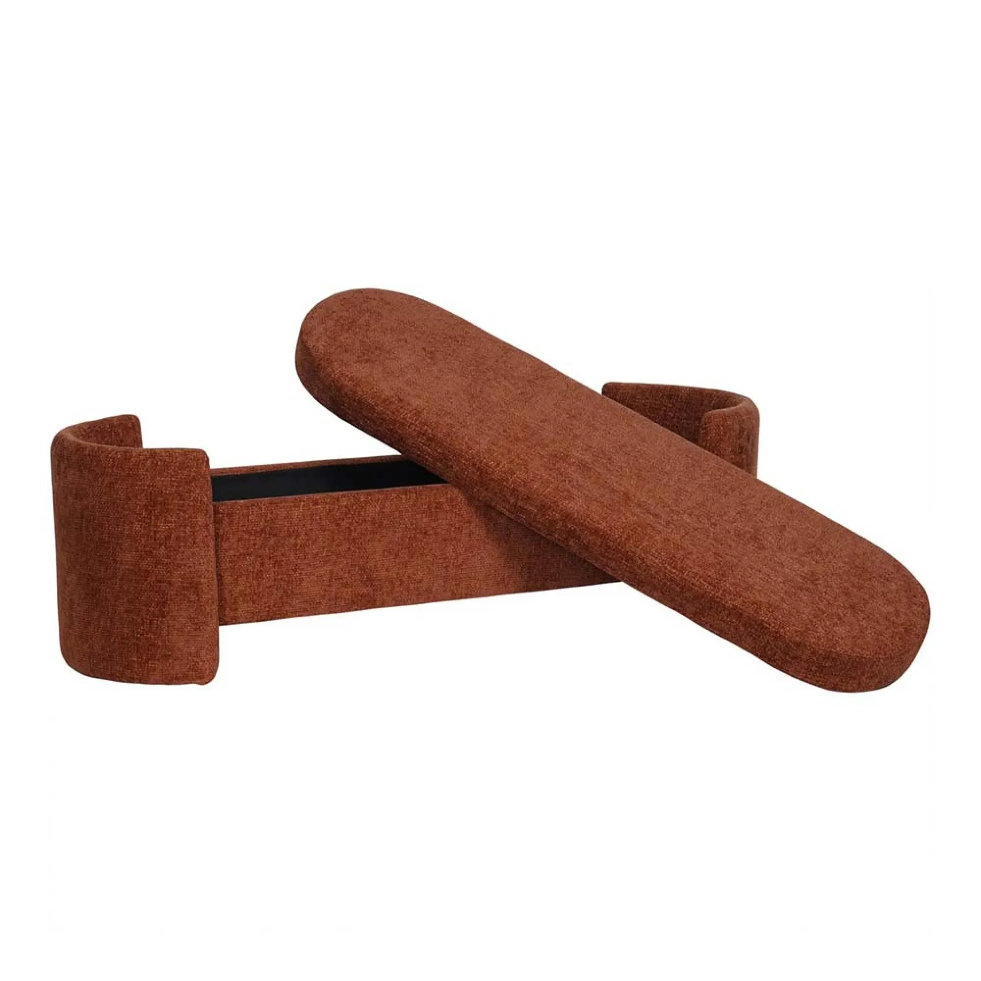 Waverley Upholstered Storage Bench - Terracotta