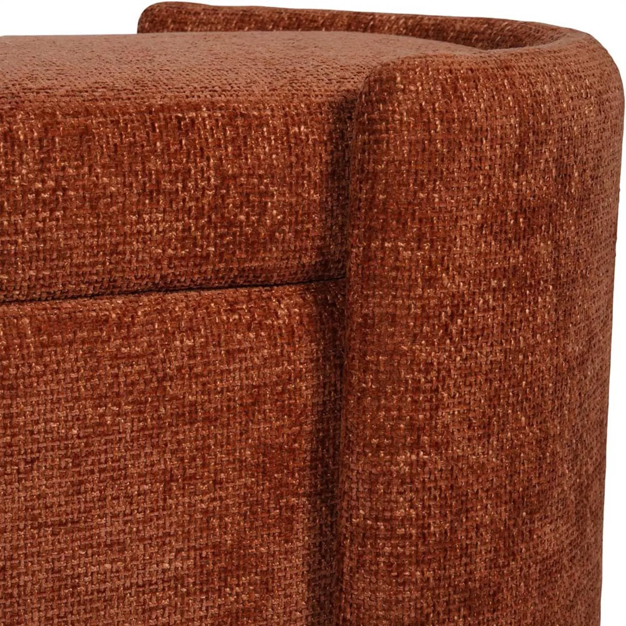 Waverley Upholstered Storage Bench - Terracotta