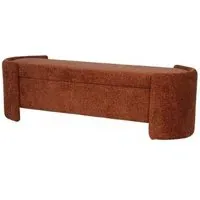 Waverley Upholstered Storage Bench - Terracotta