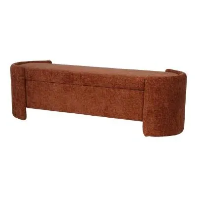 Waverley Upholstered Storage Bench - Terracotta image