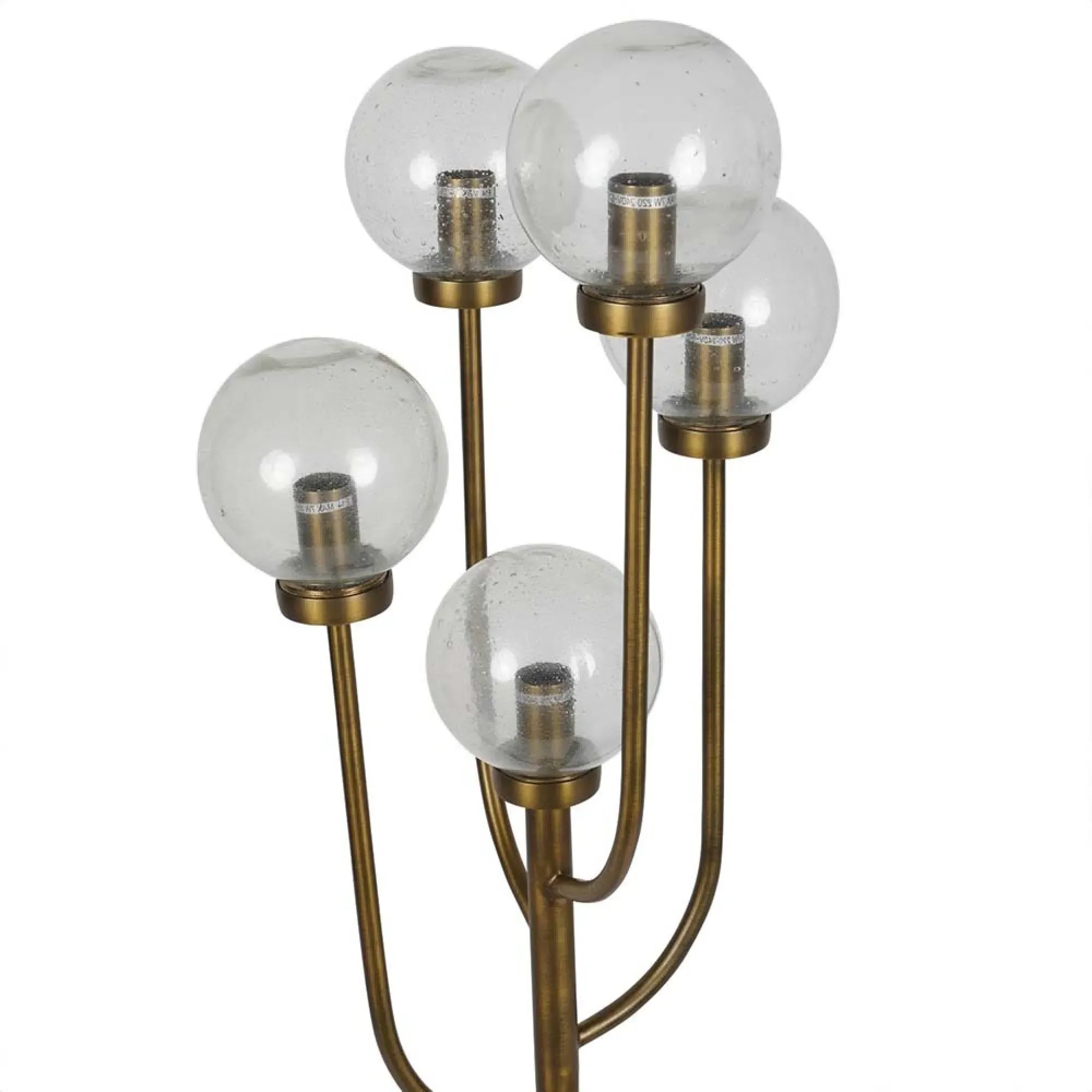 Wellesley Five Globe Floor Lamp - Antique Brass