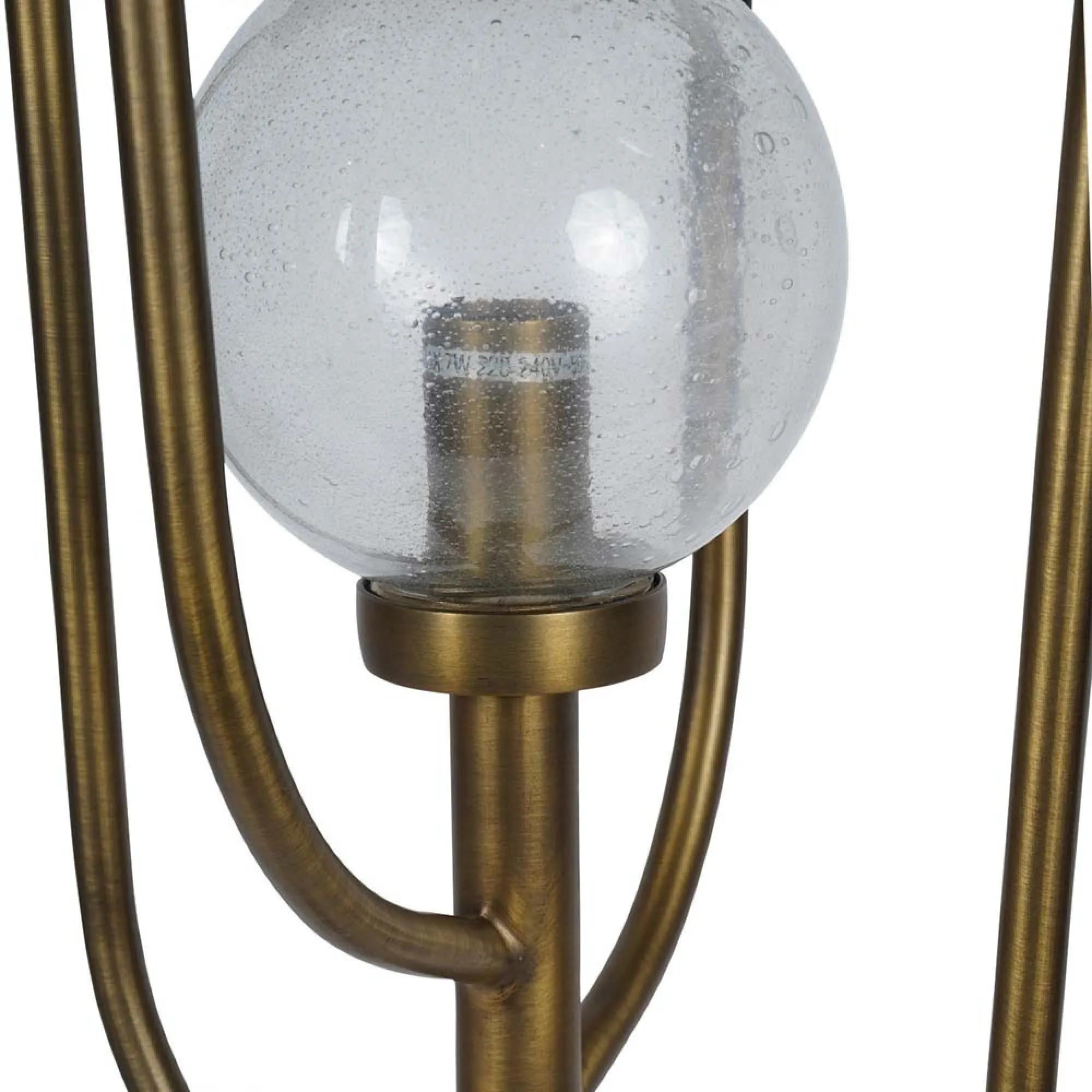 Wellesley Five Globe Floor Lamp - Antique Brass