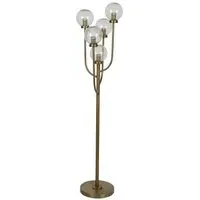 Wellesley Five Globe Floor Lamp - Antique Brass