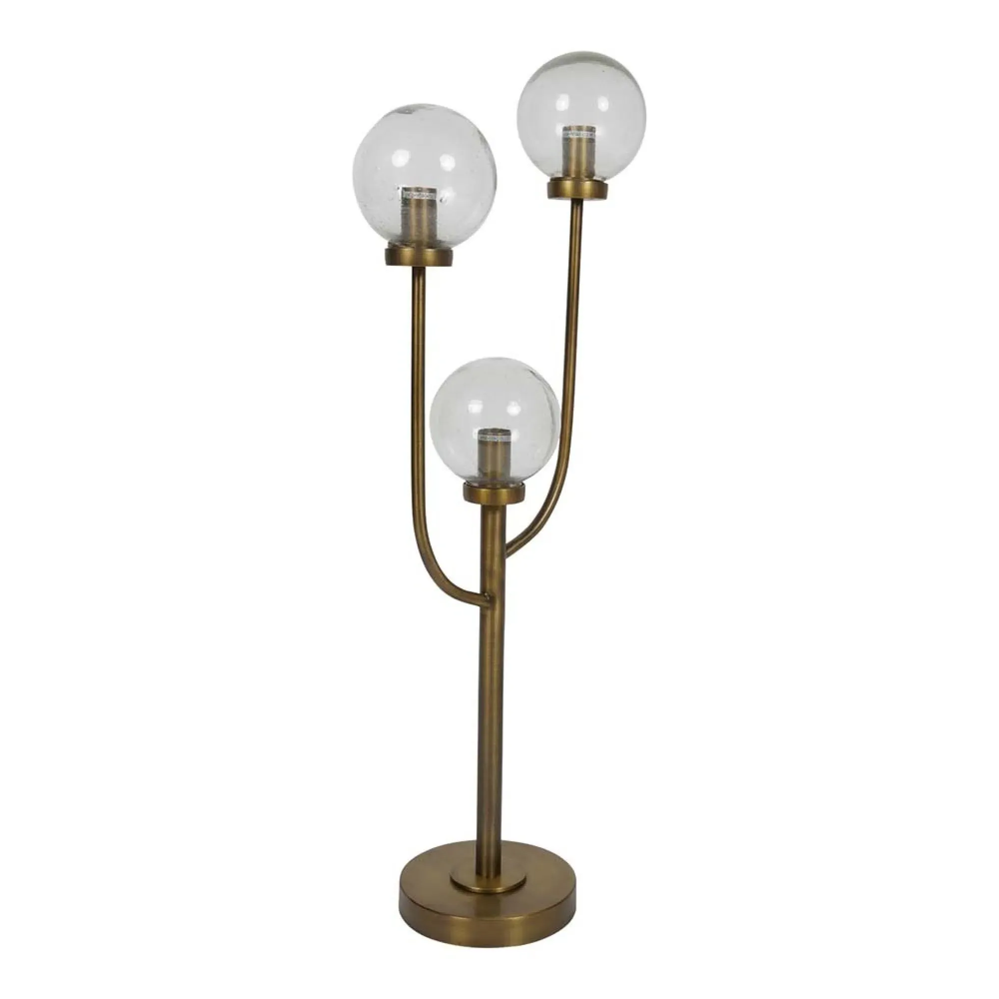 Wellesley Three Globe Table Lamp - Antique Brass