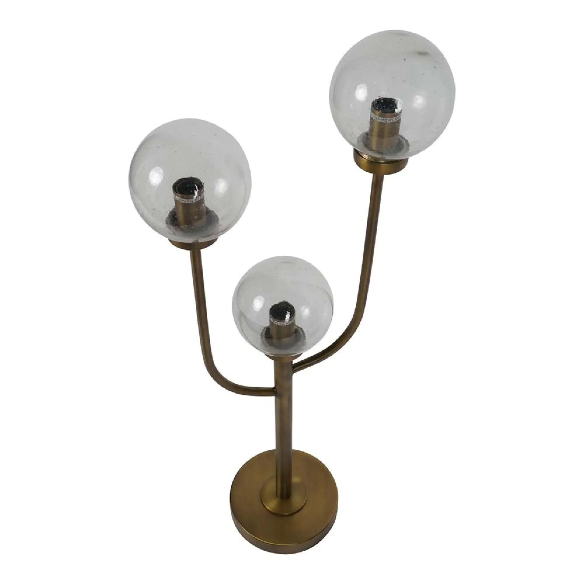 Wellesley Three Globe Table Lamp - Antique Brass