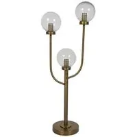 Wellesley Three Globe Table Lamp - Antique Brass