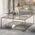 Westley Square Coffee Table - Brown, Tinted Glass