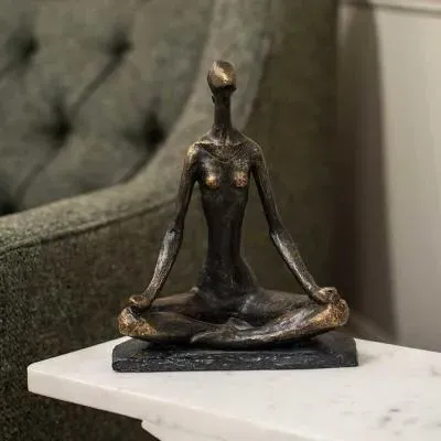 Yoga Pose Sculpture - Bronze image
