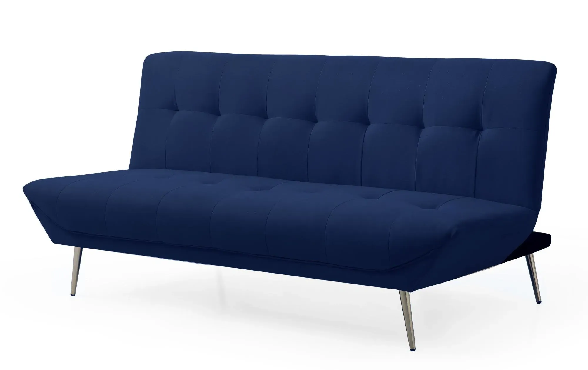 Ashley 2-Seater Click Clack Sofa Bed - Navy Blue, Fabric