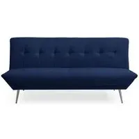 Ashley 2-Seater Click Clack Sofa Bed - Navy Blue, Fabric