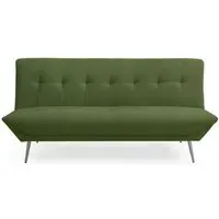 Ashley 2-Seater Click Clack Sofa Bed - Olive Green, Fabric