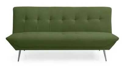 Ashley 2-Seater Click Clack Sofa Bed - Olive Green, Fabric