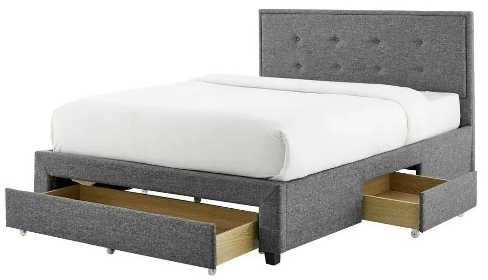 Florence Fabric Bed Frame - Grey