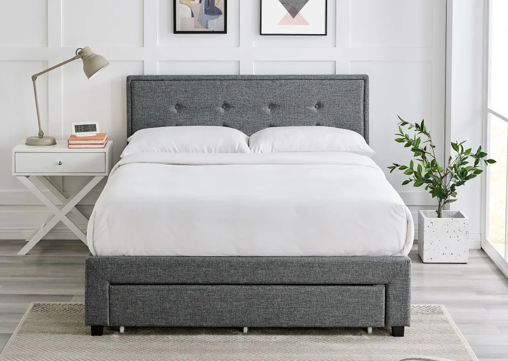Florence Fabric Bed Frame - Grey