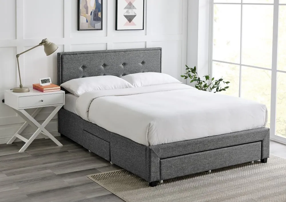 Florence Fabric Bed Frame - Grey