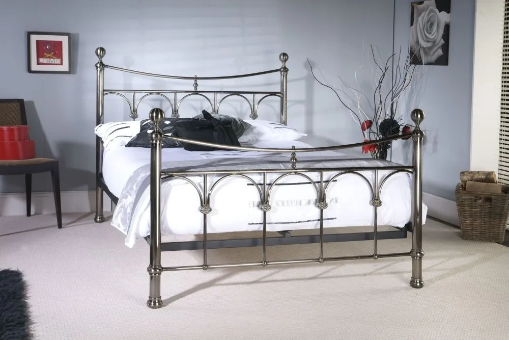 Gage Metal Bed - Antique Nickel