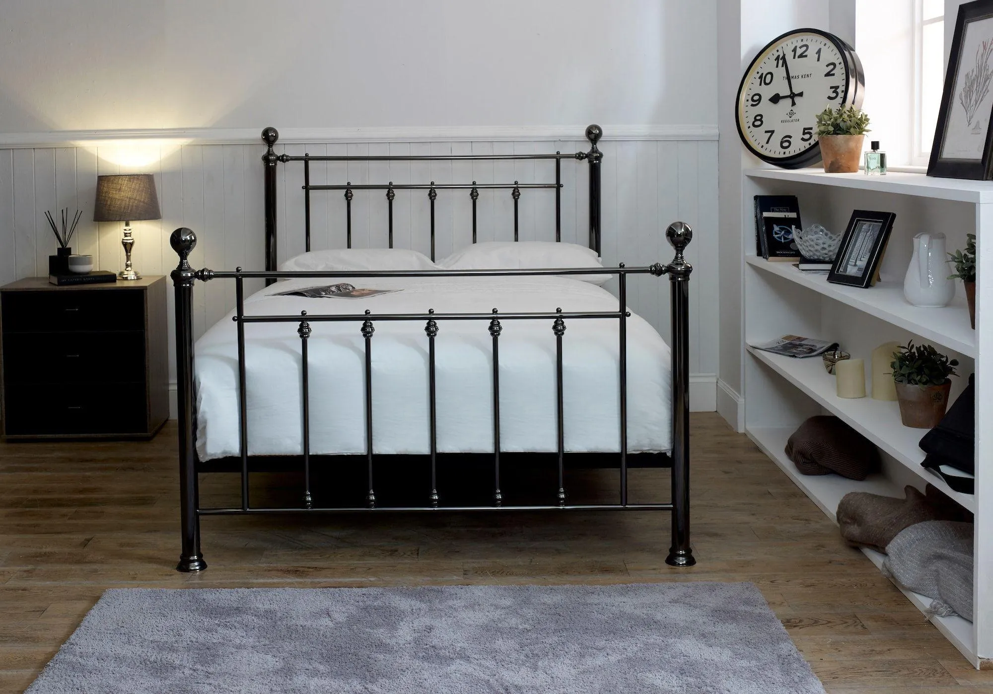 Libra Metal Bed Frame - Black Chrome