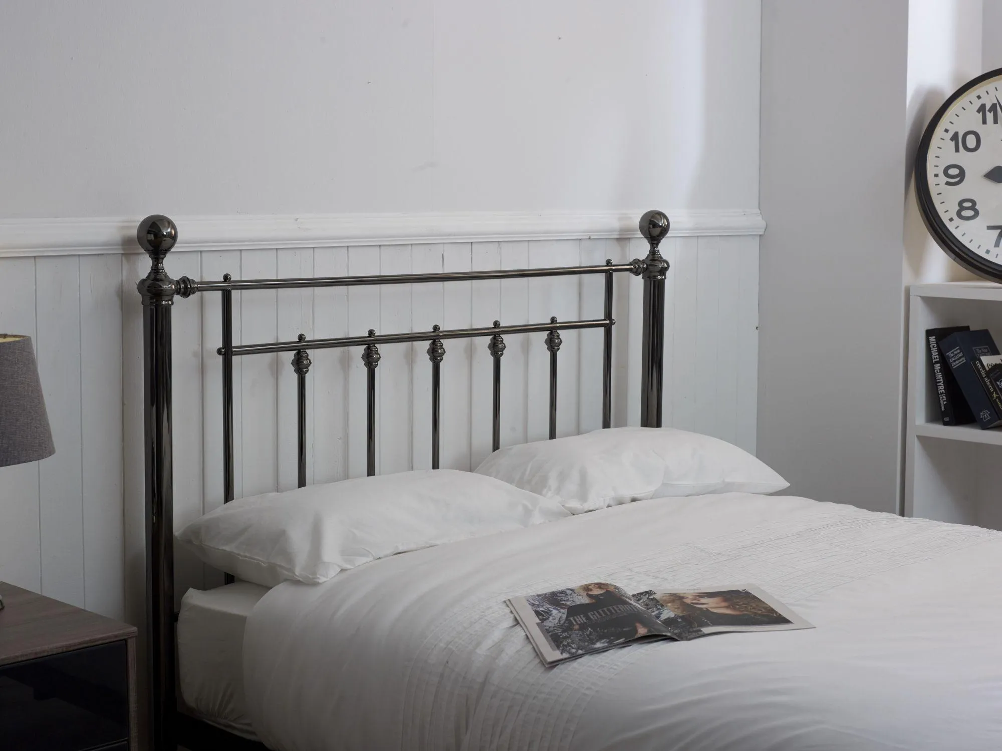 Libra Metal Bed Frame - Black Chrome