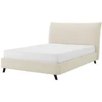 Luis Bed Frame - Ivory, Boucle Fabric