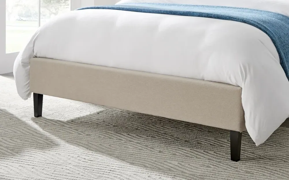 Pasco Fabric Bed - Biscuit